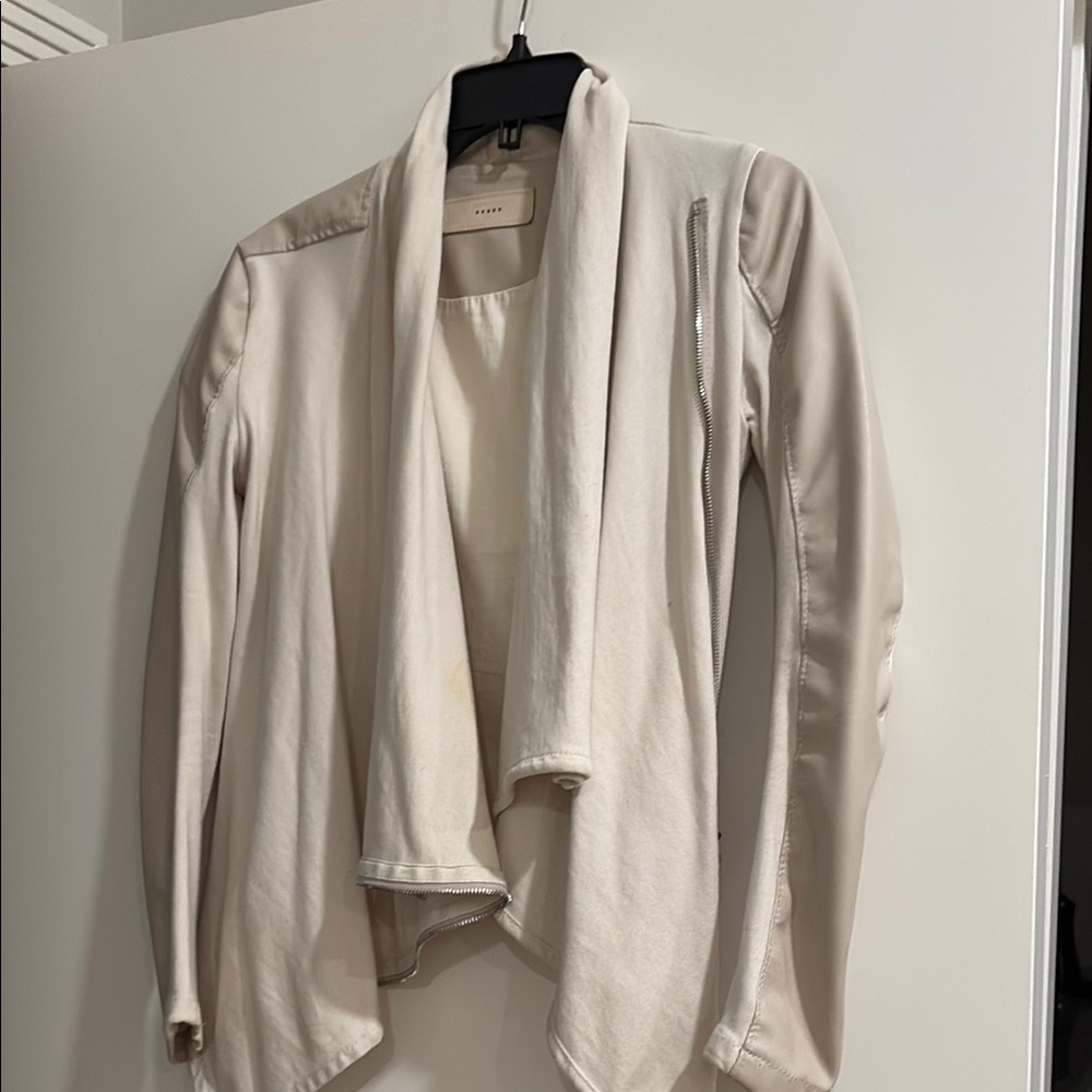 Blank NY Cream Waterfall Blazer Elegant Lightweight Design